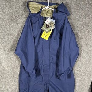 Aerostar Gore-Tex JP-8 Fuel Handler Coverall Men XXL Blue Hooded Workwear